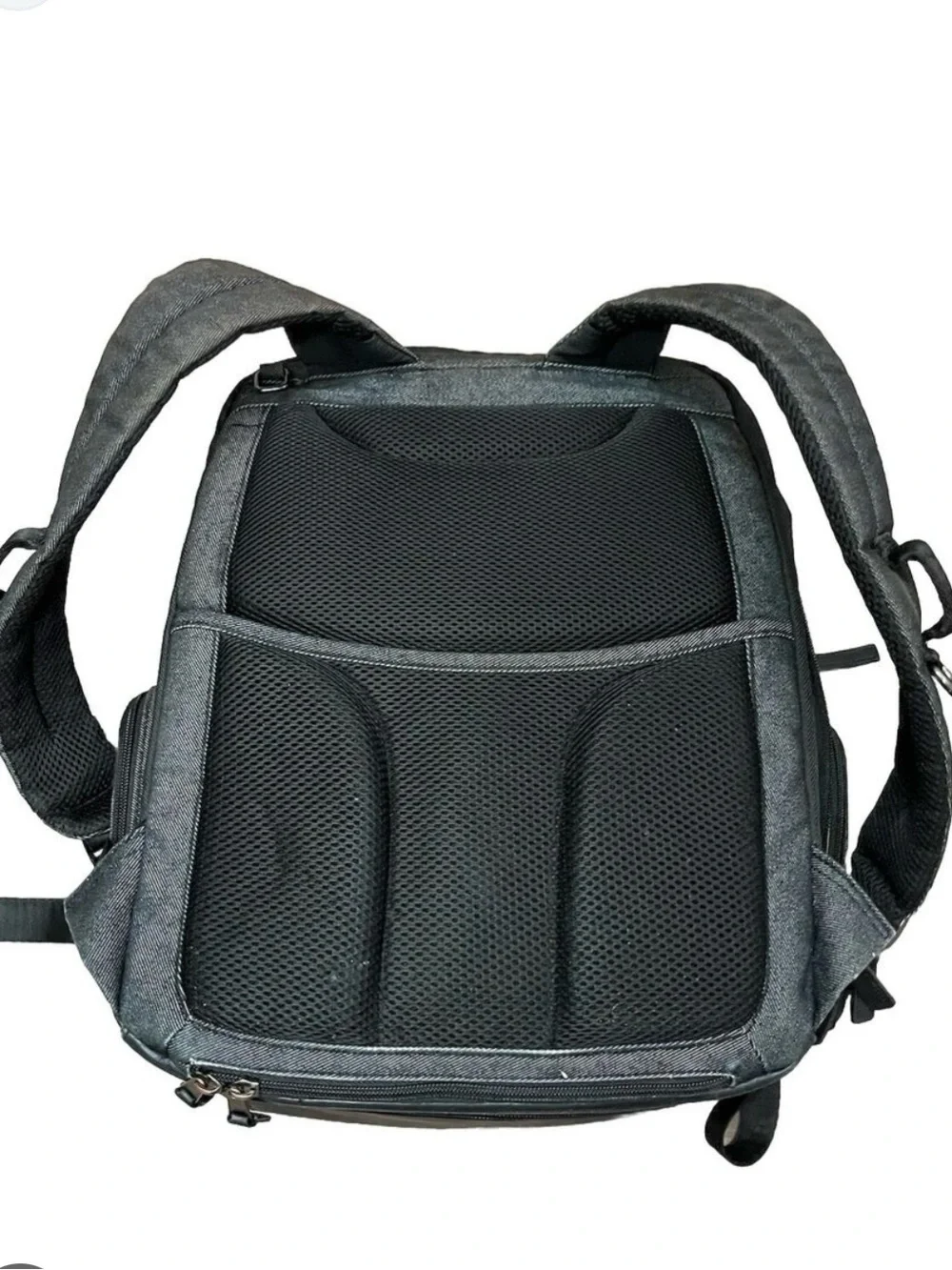 Men's Charcoal Gray Canvas Backpack with Black Trim